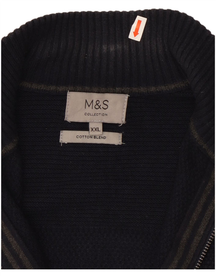 Мужской кардиган Marks & Spencer 2XL темно-синий хлопок