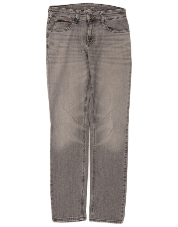 TOMMY HILFIGER Мужские джинсы Scanton Slim W30 L32 Серый хлопок