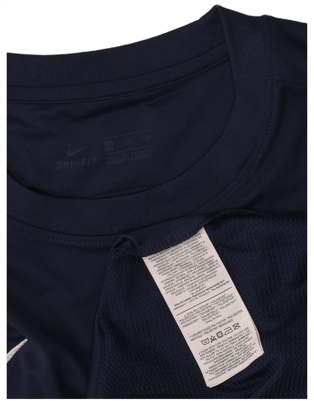 Мужская футболка Nike Dri Fit 2XL темно-синего цвета из полиэстера