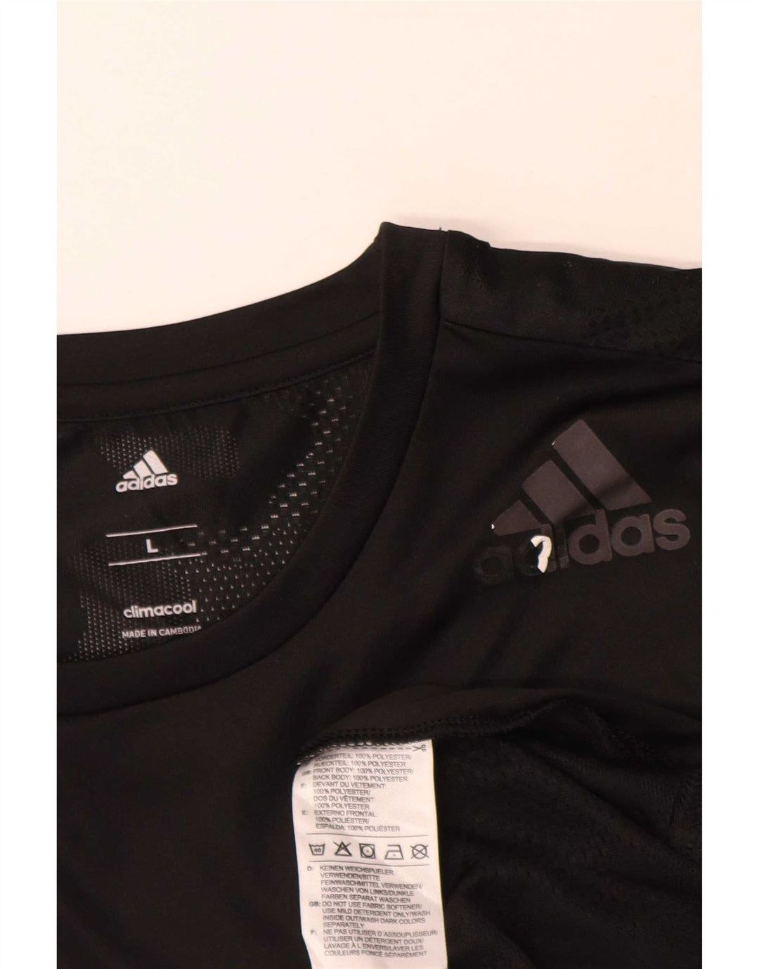 Мужская футболка Adidas Climacool, большой черный полиэстер