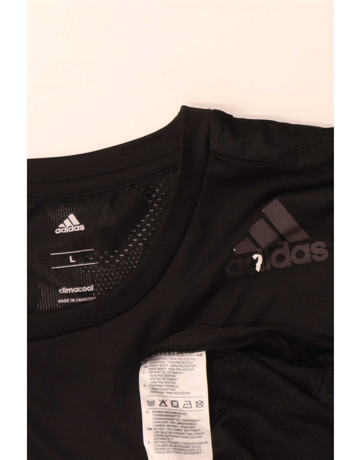 Мужская футболка Adidas Climacool, большой черный полиэстер