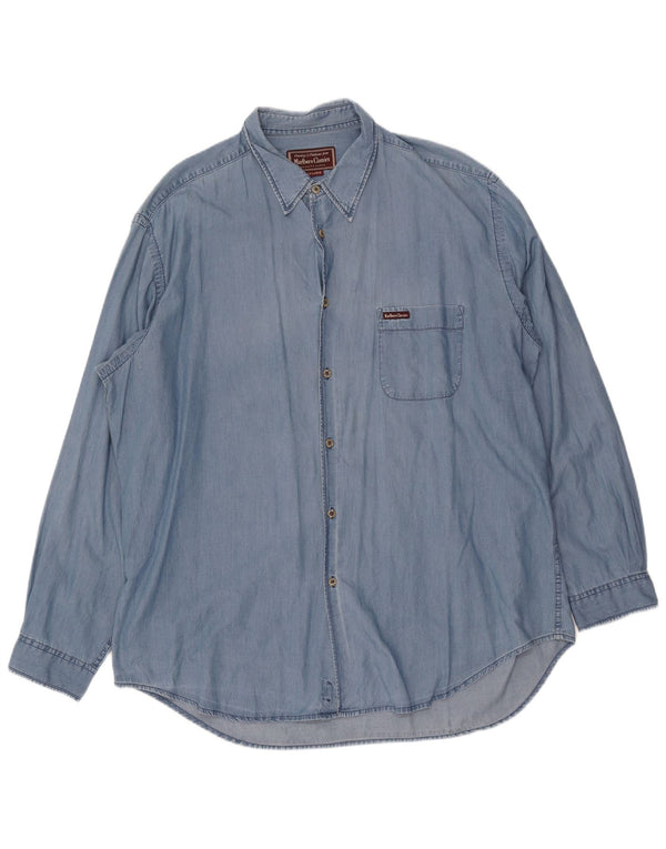 Marlboro Classics Mens Shirt 3XL Blue Cotton