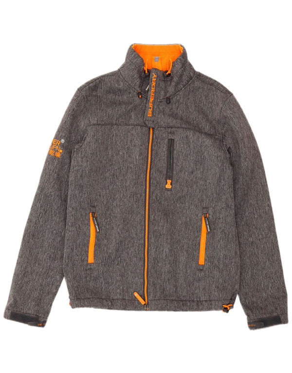 Мужская ветровка SUPERDRY Windtrekker UK 40, большая серая в крапинку
