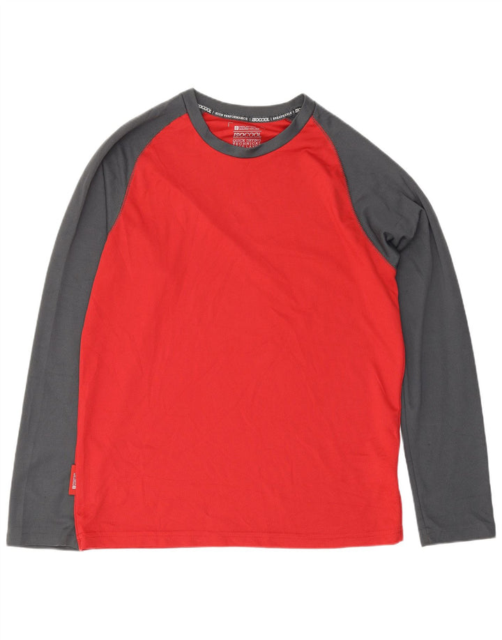 Mountain Warehouse Мужской топ IsoCool с длинным рукавом, средний красный, цветной блок