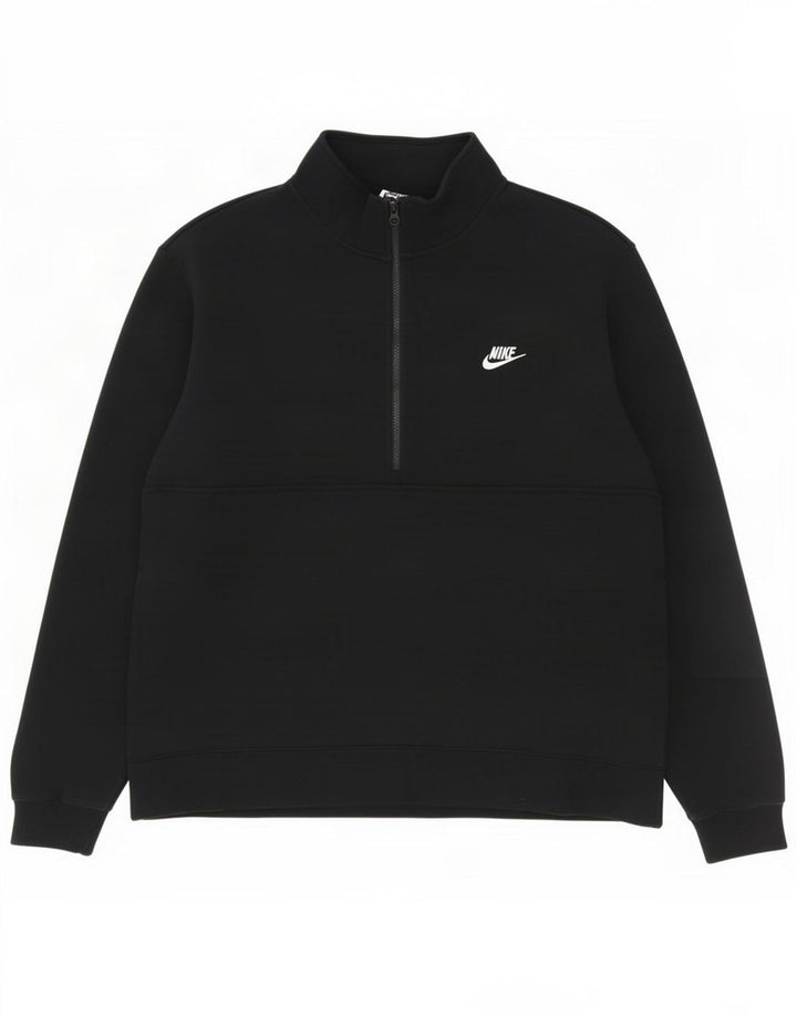 Мужской свитер с воротником на молнии Nike 2XL, черный, хлопок