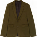 Zara Mens 2 Button Blazer Jacket EU 48 Medium Green Viscose