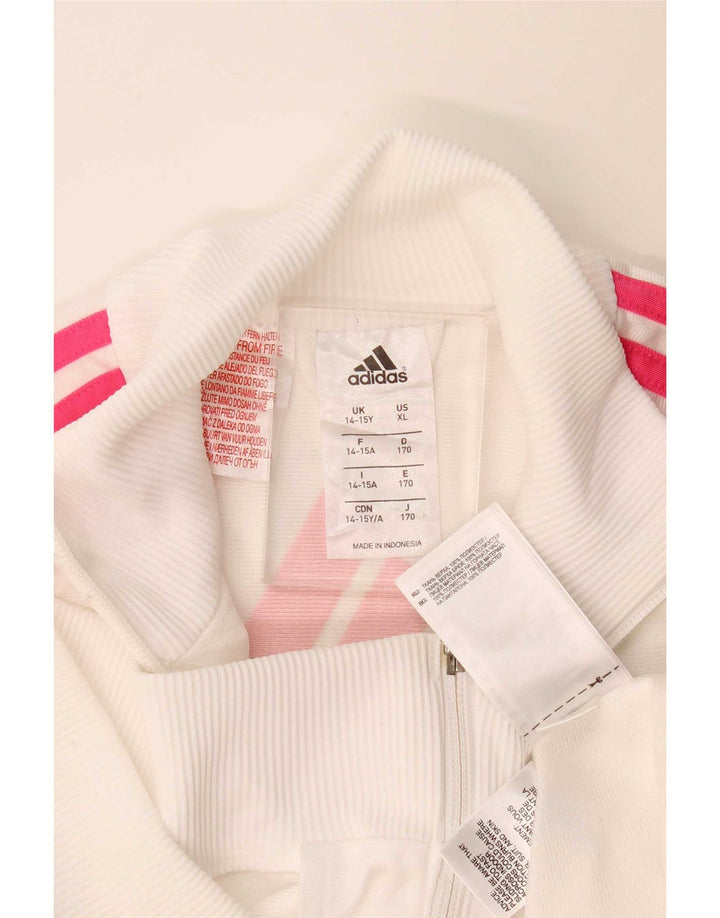 Спортивный костюм Adidas для девочек 14-15 лет, белый полиэстер