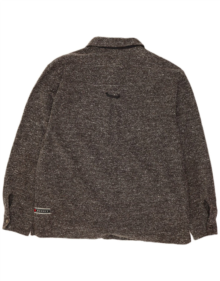 LOTTO Мужская фланелевая рубашка UK 40/42, большая серая в крапинку