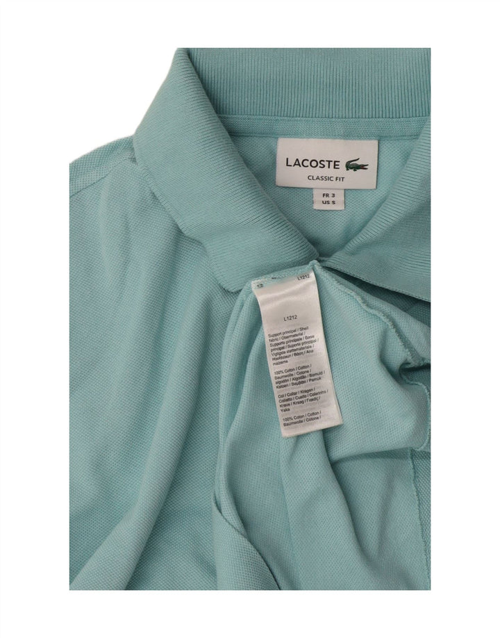Мужская рубашка-поло классического кроя Lacoste, размер 3, маленькая, синяя, хлопок