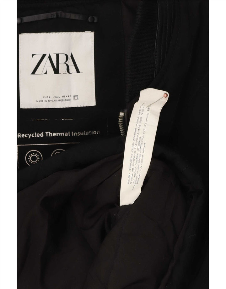 Мужской стеганый жилет Zara UK 40, большой черный полиэстер