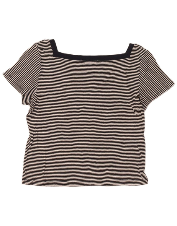 Женская футболка Chaps Top UK 18 XL, черный хлопок в тонкую полоску