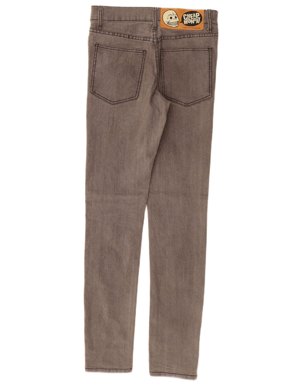 CHEAP MONDAY Женские джинсы скинни W27 L32 Серый хлопок