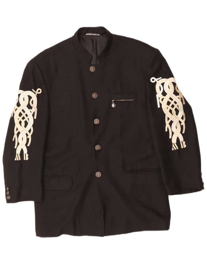 Мужской пиджак VINTAGE на 5 пуговицах UK 40, большой черный вискоза