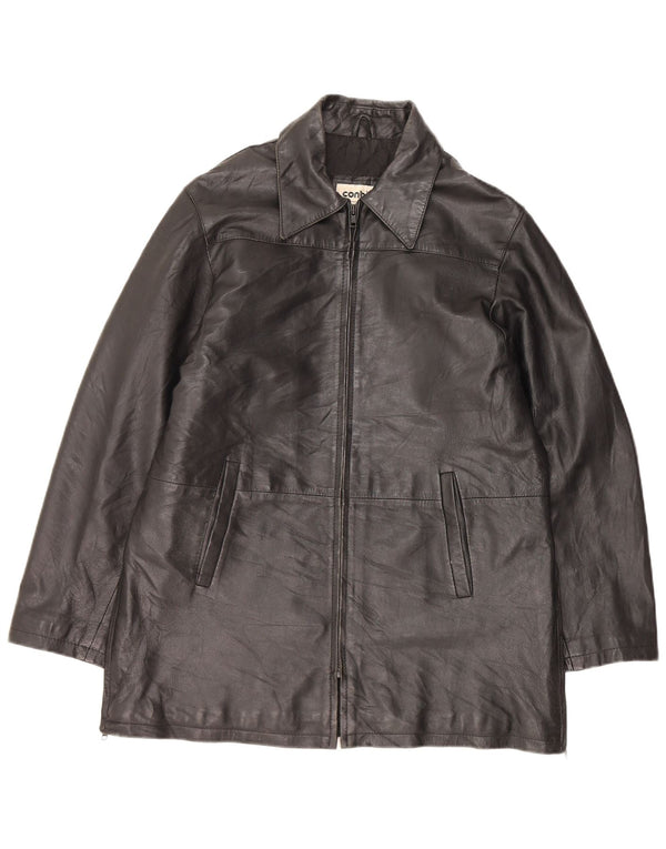 CONBIPEL Мужская кожаная куртка IT 44 XS Черная кожа