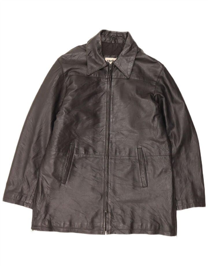 CONBIPEL Мужская кожаная куртка IT 44 XS Черная кожа