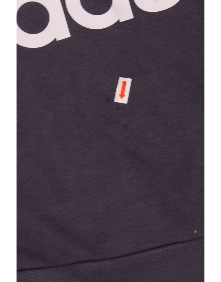 Джемпер с рисунком ADIDAS для мальчиков 13-14 лет, темно-синий, хлопок