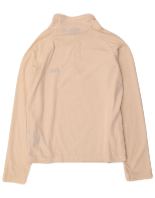 Женский флисовый джемпер Fila с воротником на молнии, UK 10, маленький, белый, полиэстер