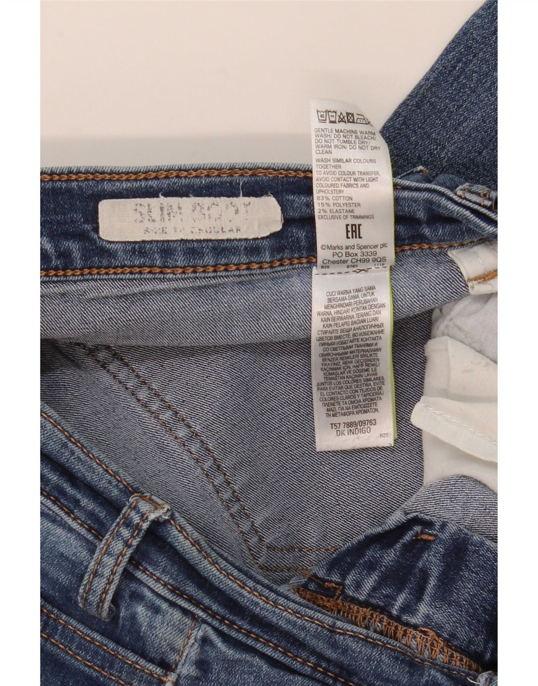 Женские джинсы стандартного кроя MARKS & SPENCER UK 10, маленькие W30 L30, синие