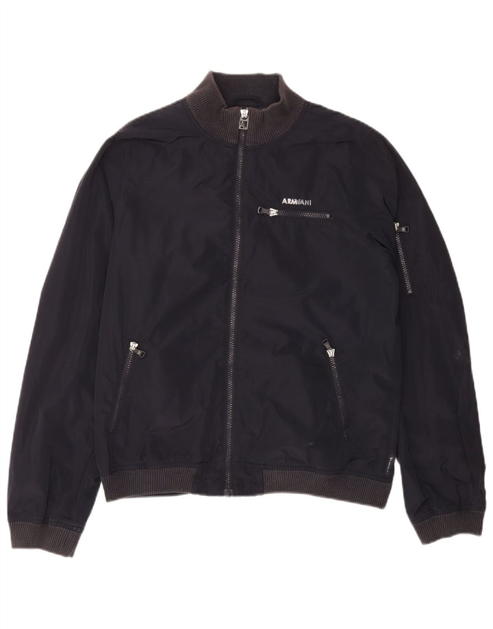 ARMANI JUNIOR Куртка-бомбер для мальчиков 15-16 лет Темно-синий полиэстер