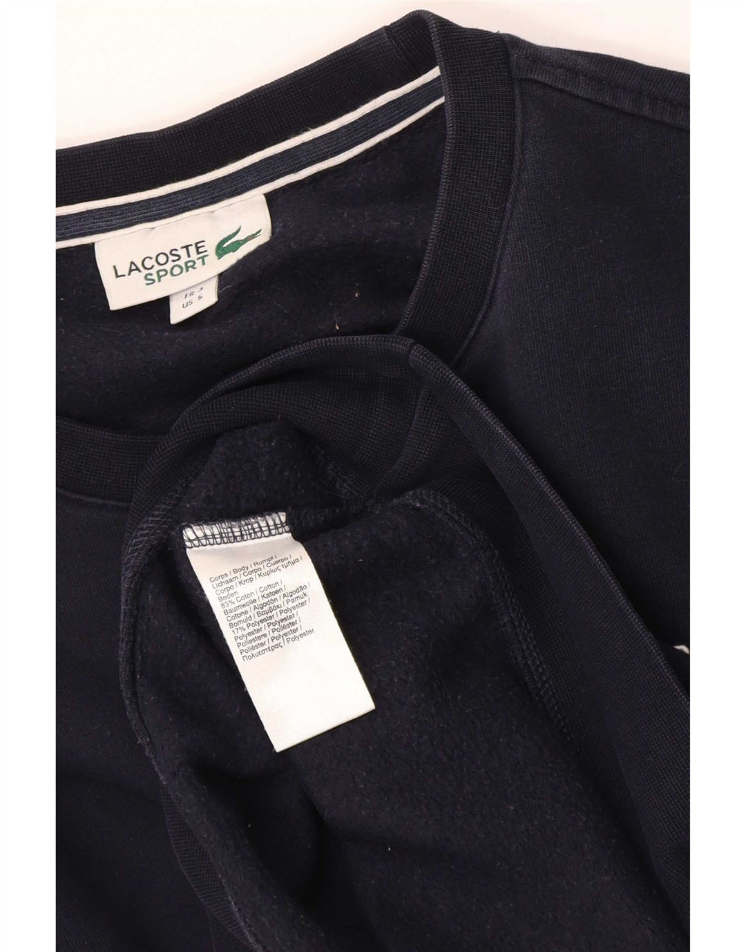 Мужской свитер Lacoste, размер 3, маленький, темно-синий, хлопок