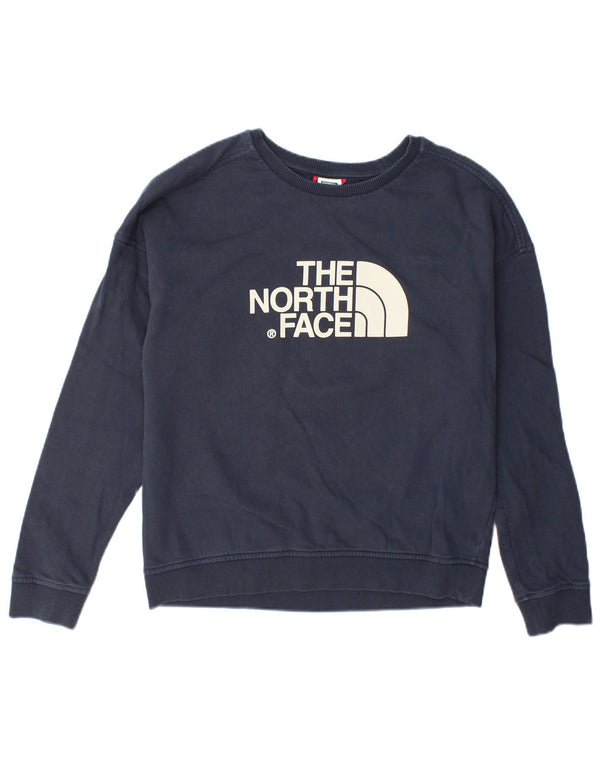 Женский свитер с рисунком The North Face UK 14, средний темно-синий