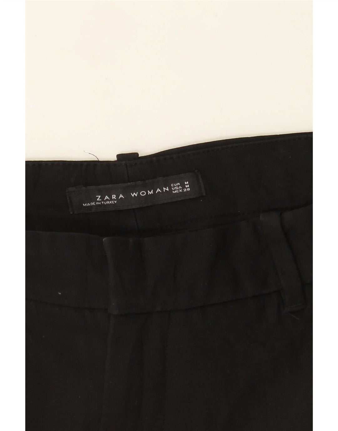 Женские прямые брюки чинос Zara, средние W28 L27, черные