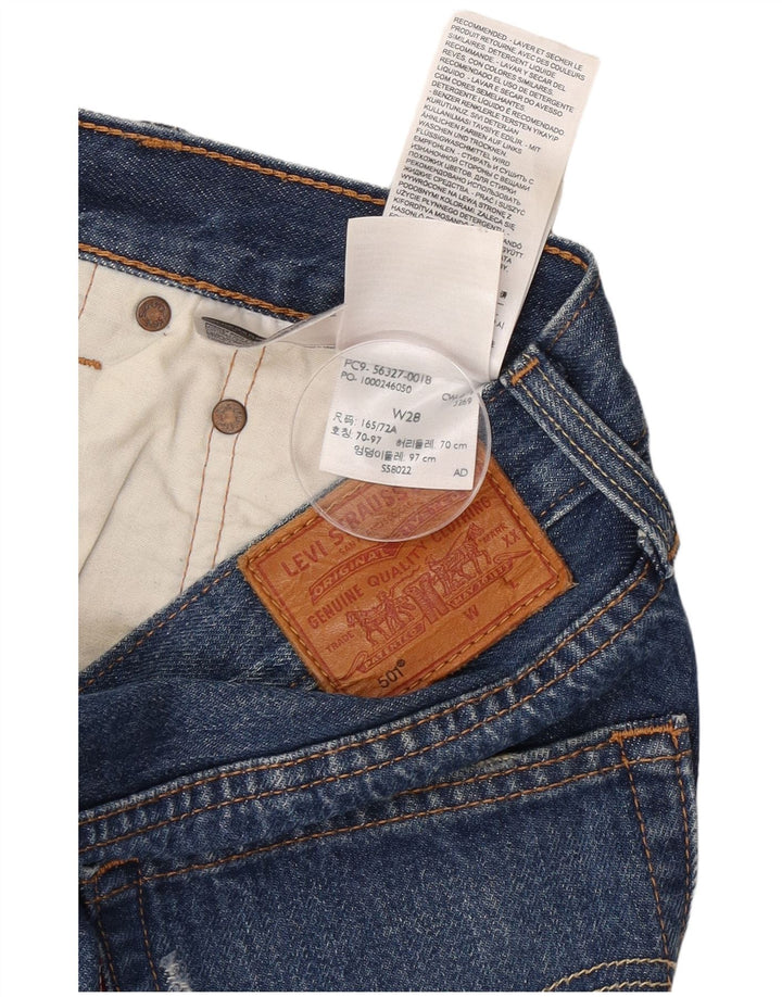 Женские джинсовые шорты Levi's 501 W28, средний синий, хлопок
