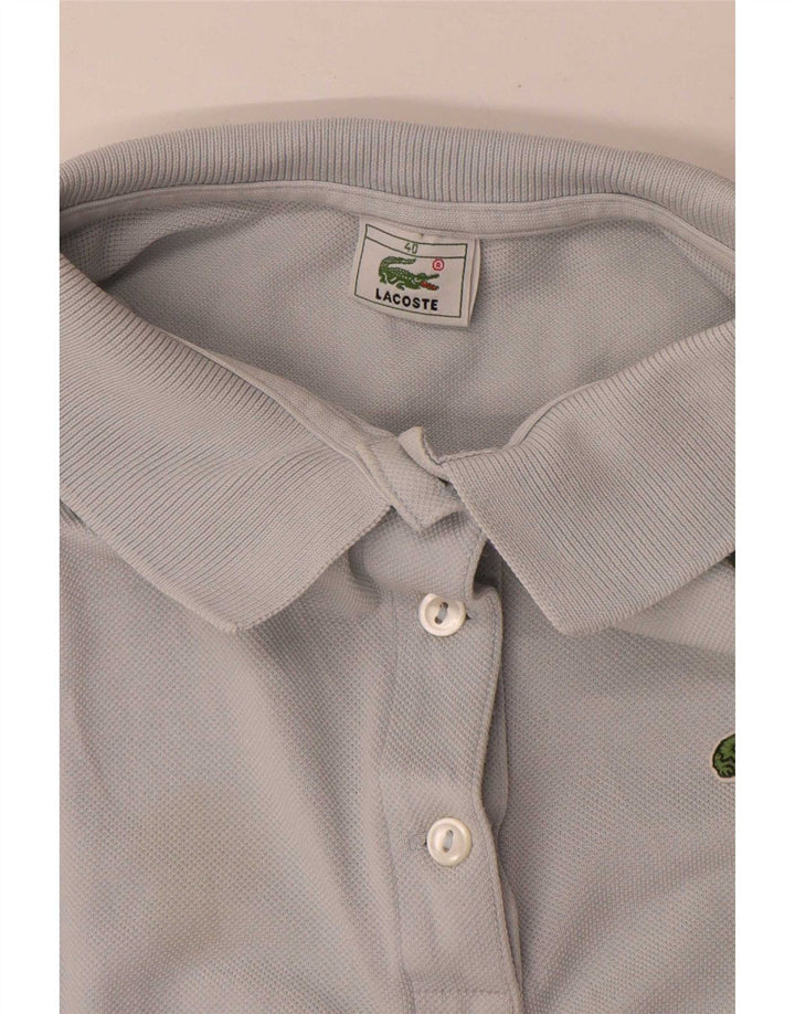 Женская рубашка поло без рукавов Lacoste, размер 40, средний серый