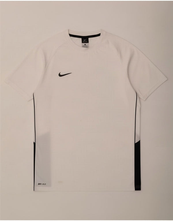 Мужская футболка Nike Dri Fit UK 42/44, большой белый полиэстер с цветными блоками