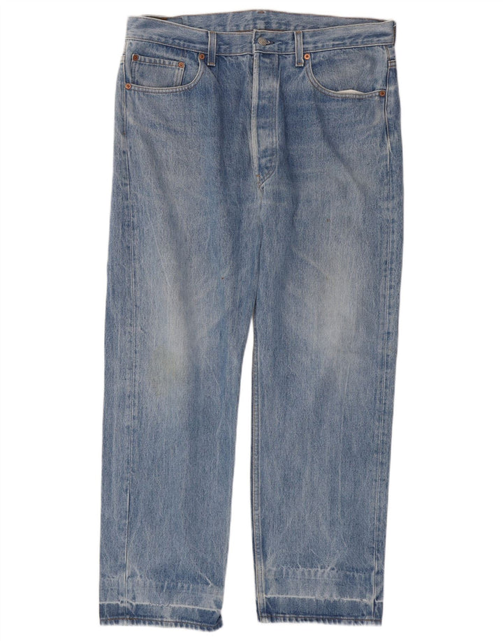 Мужские прямые джинсы Levi's 501 W38 L29 синие, хлопок