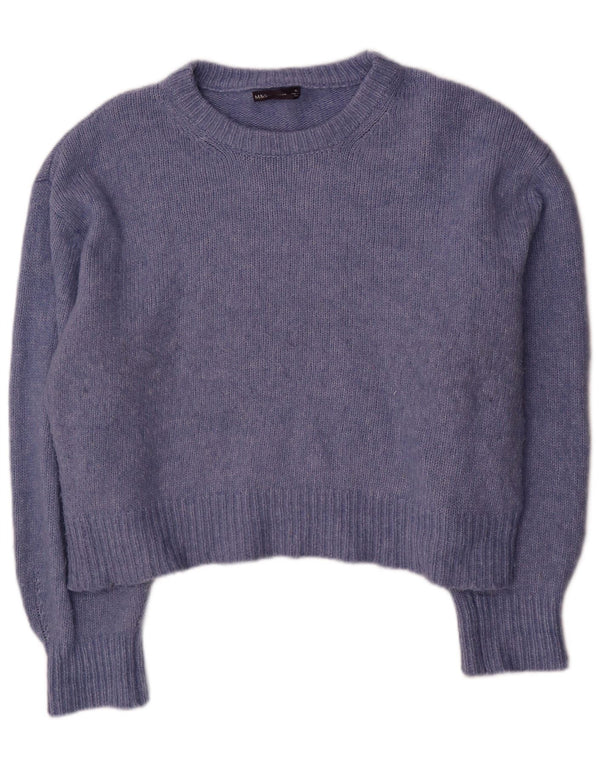 Женский укороченный джемпер с вырезом лодочкой Marks & Spencer, Великобритания, 18 XL, синий