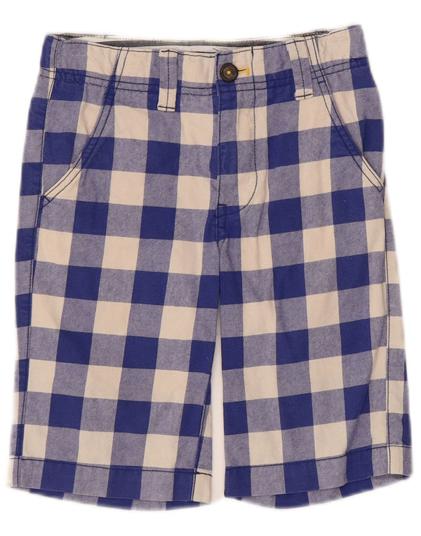 Boden Boys Chino Shorts 6-7 Years W22 Blue Gingham