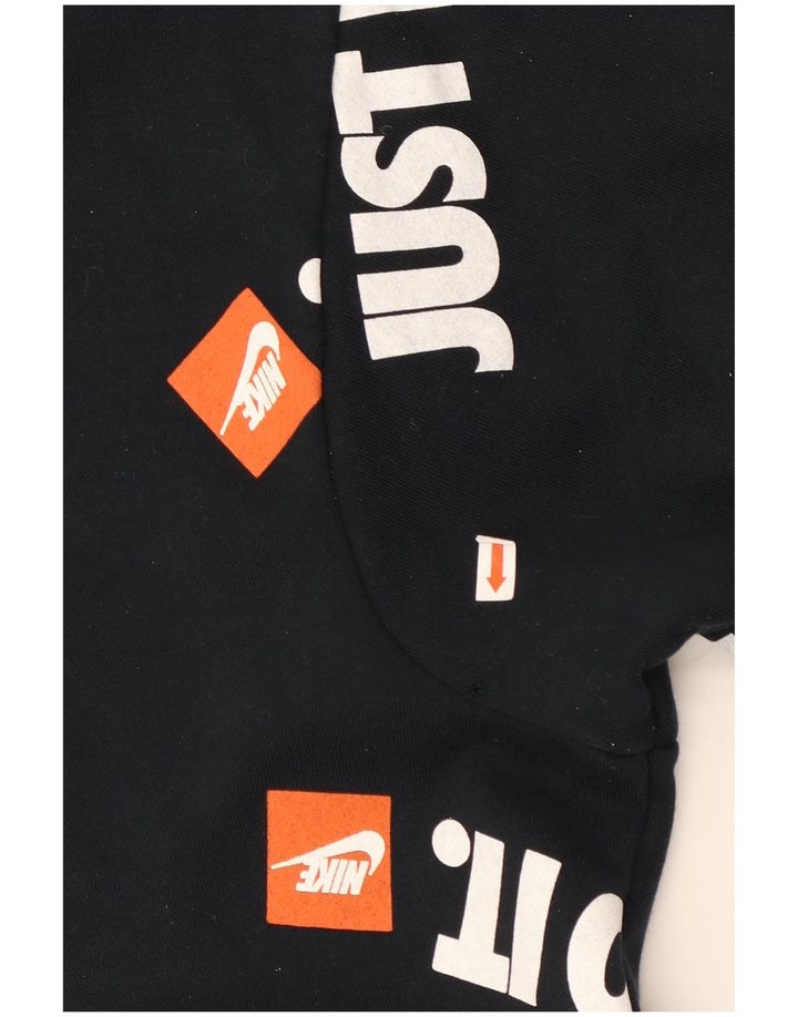 Мужской свитшот с графическим рисунком NIKE, маленький темно-синий, хлопковый