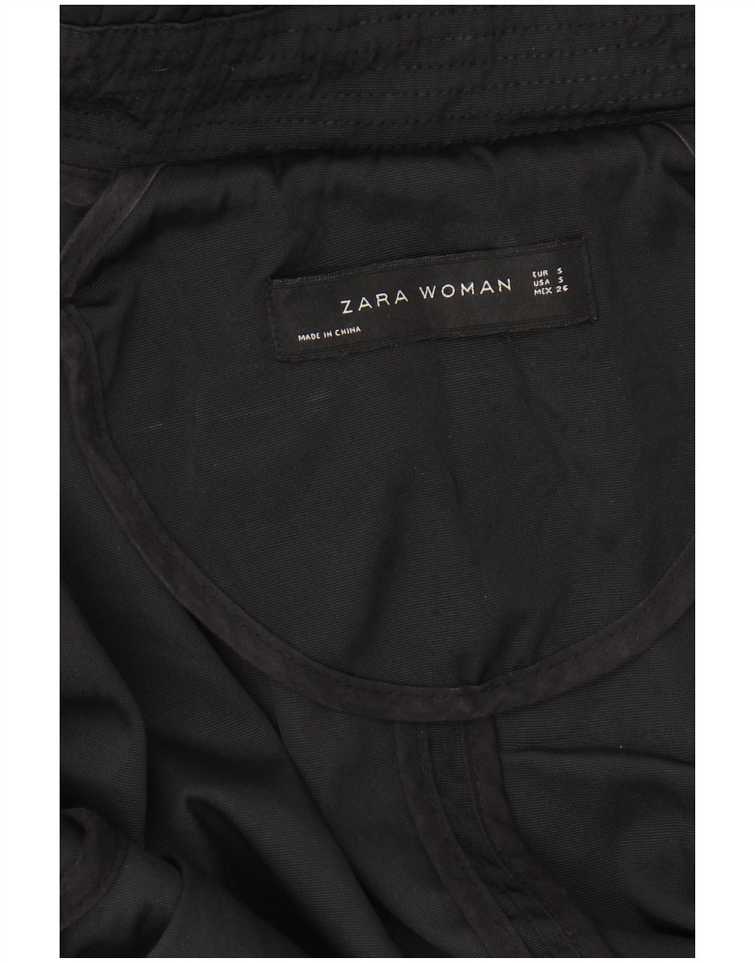 Женская парка большого размера с капюшоном ZARA UK 10, маленькая, черная
