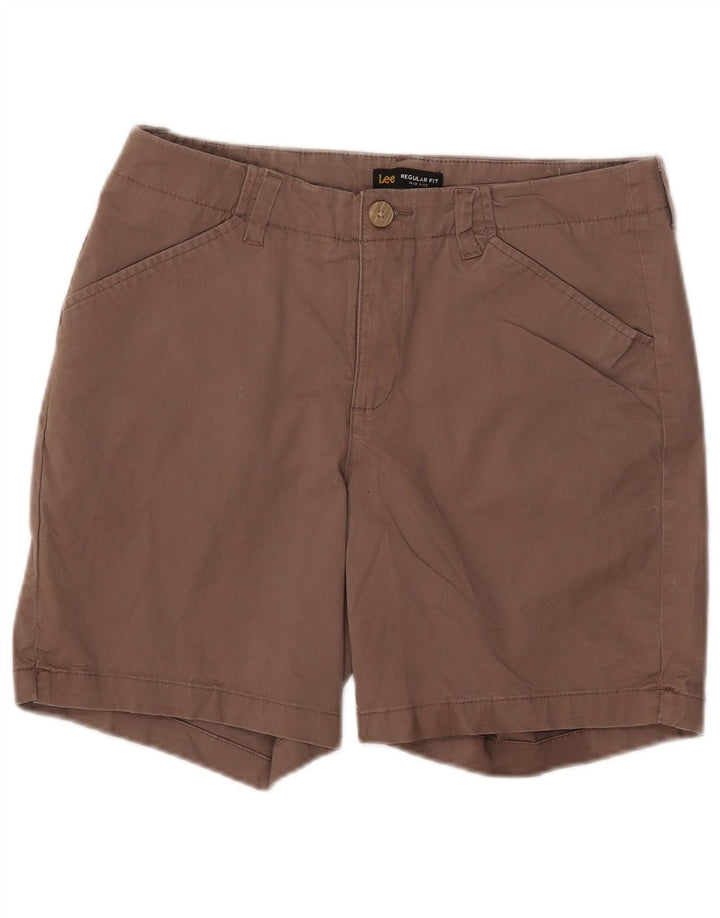 Женские шорты чинос стандартного кроя со средней посадкой LEE, размер США 12, большой размер W32, коричневый хлопок