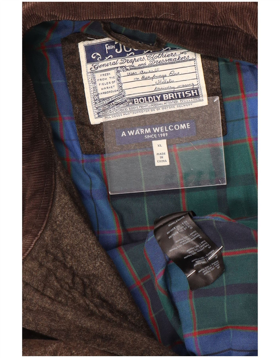 Мужская стеганая куртка Joules UK 42 XL коричневая из полиэстера