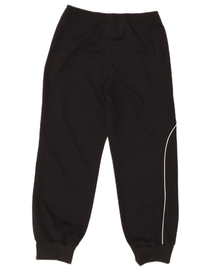 ADIDAS Boys Tracksuit Trousers Joggers 7-8 Years  Black Polyester