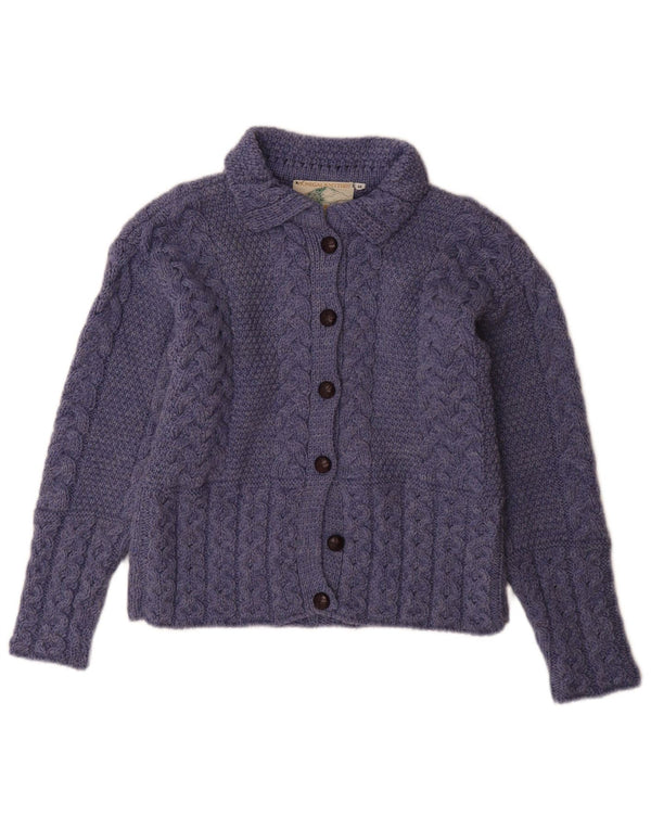 DONEGAL Womens Cardigan Sweater UK 10 Small Blue New Wool