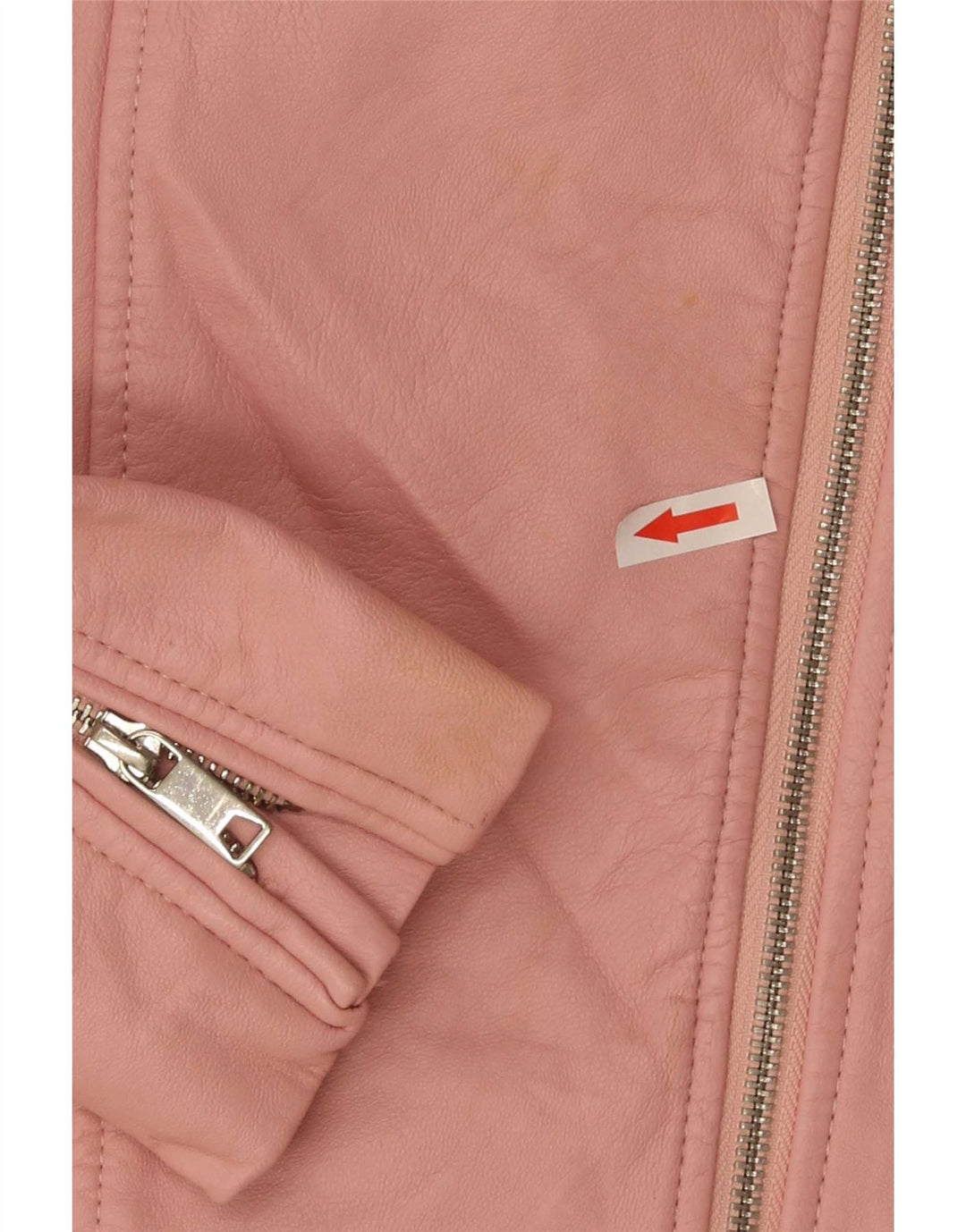 Куртка Zara из искусственной кожи для девочек 13–14 лет, розовая, полиэстер