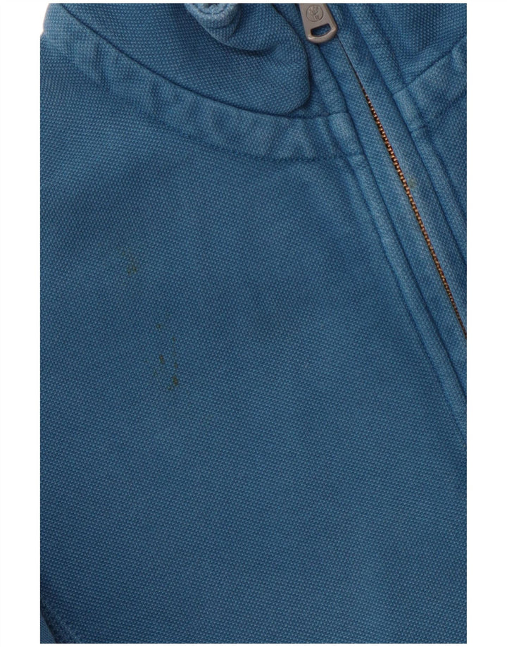 FAT FACE Мужской свитшот с воротником на молнии, джемпер, средний синий хлопок