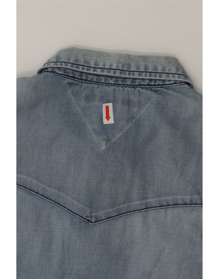 TOMMY HILFIGER Boys Denim Shirt 6-7 Years Blue Cotton Vintage Tommy Hilfiger and Second-Hand Tommy Hilfiger from Messina Hembry 