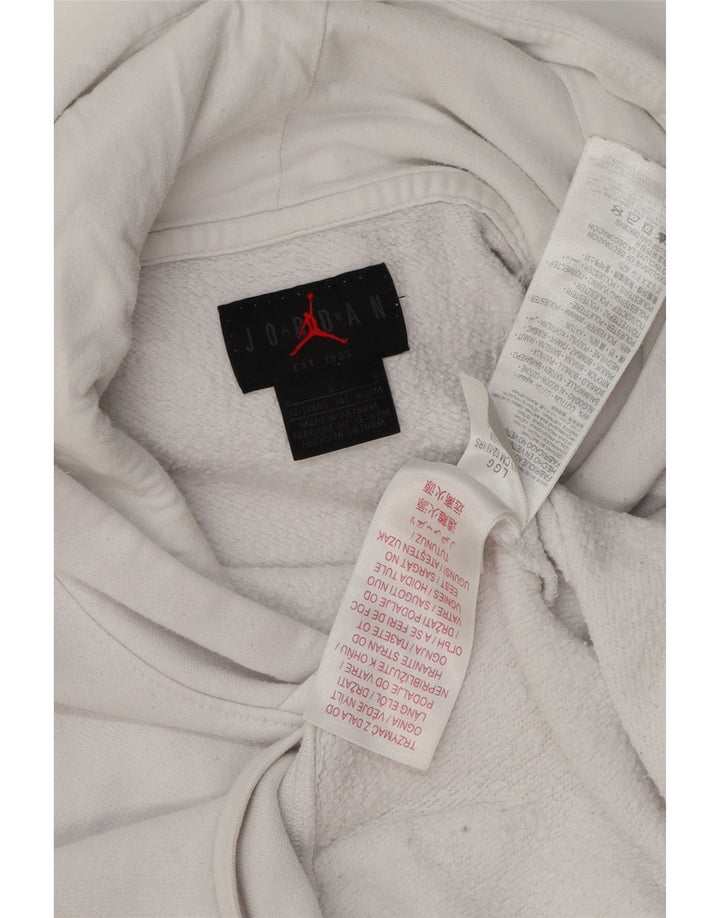 Джемпер с капюшоном JORDAN для мальчиков 12–13 лет, большой размер, белый хлопок, хлопок