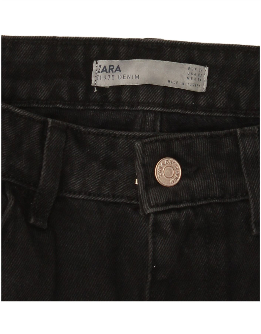 Женские зауженные джинсы ZARA EU 34 2XS W24 L28, черные