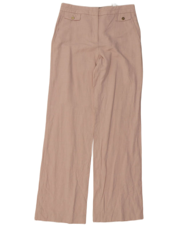 Zara Женские повседневные широкие брюки W28 L35 розовые из вискозы среднего размера