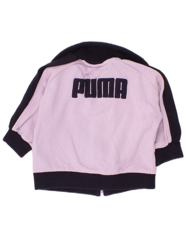Спортивный костюм Puma для маленьких девочек с графическим рисунком, верхняя куртка, 6–9 месяцев, фиолетовый с цветными блоками
