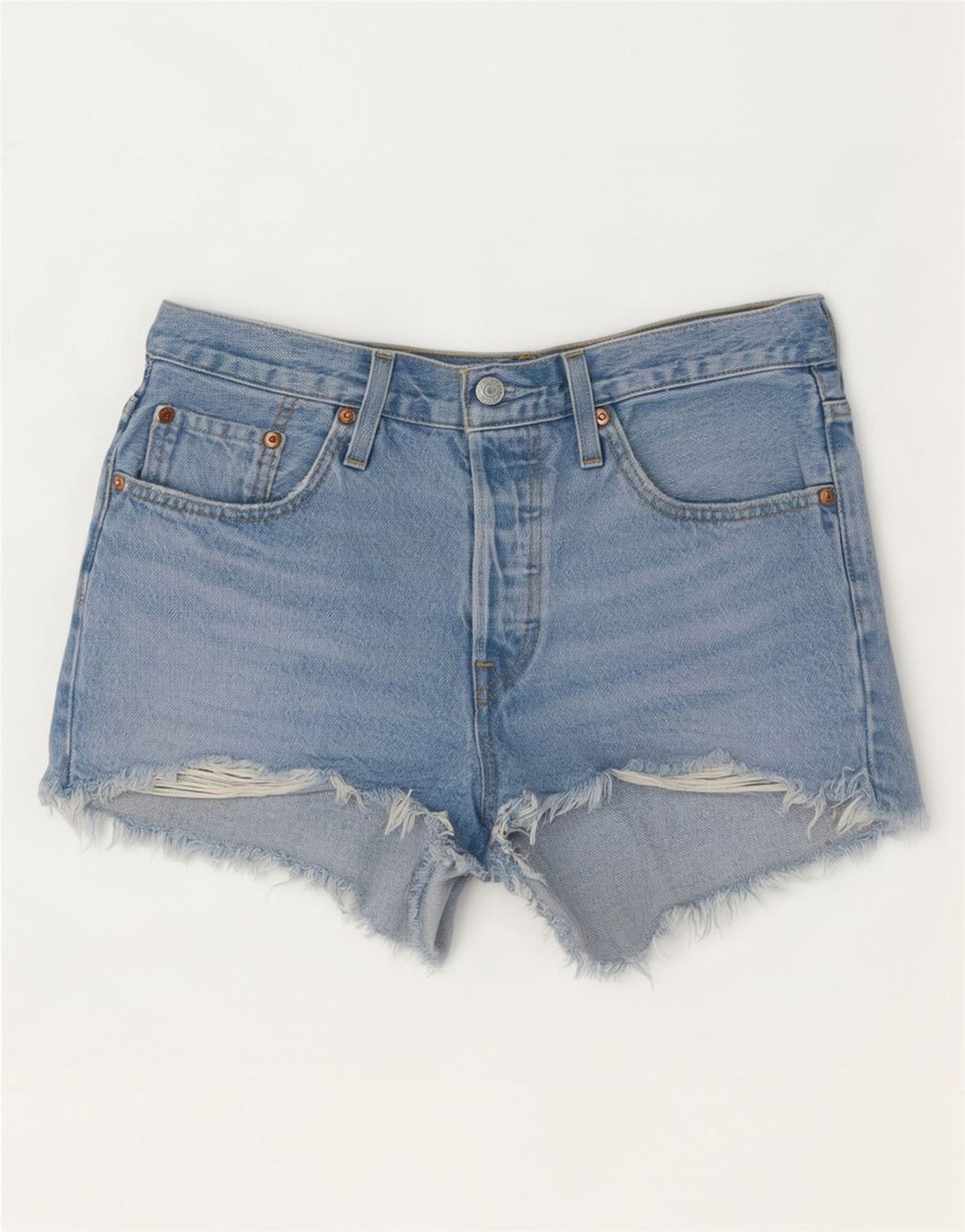Женские джинсовые шорты Levi's 501 W27, маленькие синие, хлопок