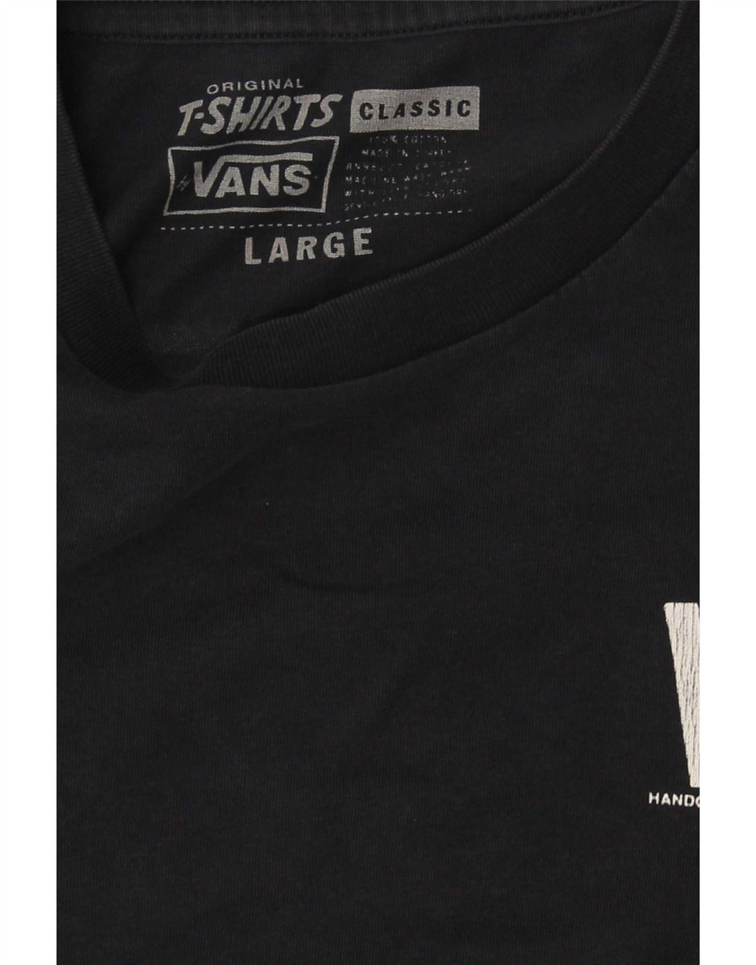 Мужская футболка с рисунком Vans, большой темно-синий хлопок