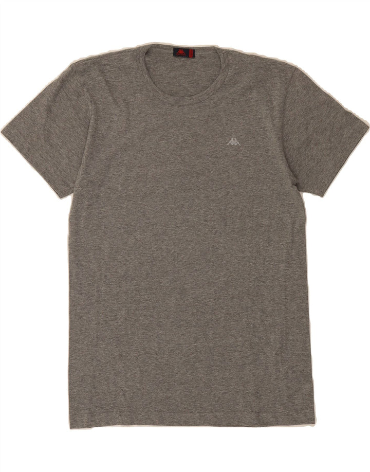 KAPPA Womens T-Shirt Top UK 12 Medium Grey Cotton Vintage Kappa and Second-Hand Kappa from Messina Hembry 