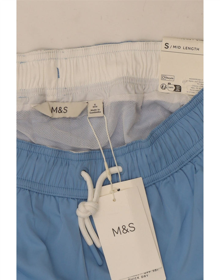 Женские шорты для плавания Marks & Spencer UK 10, маленькие синие, полиэстер