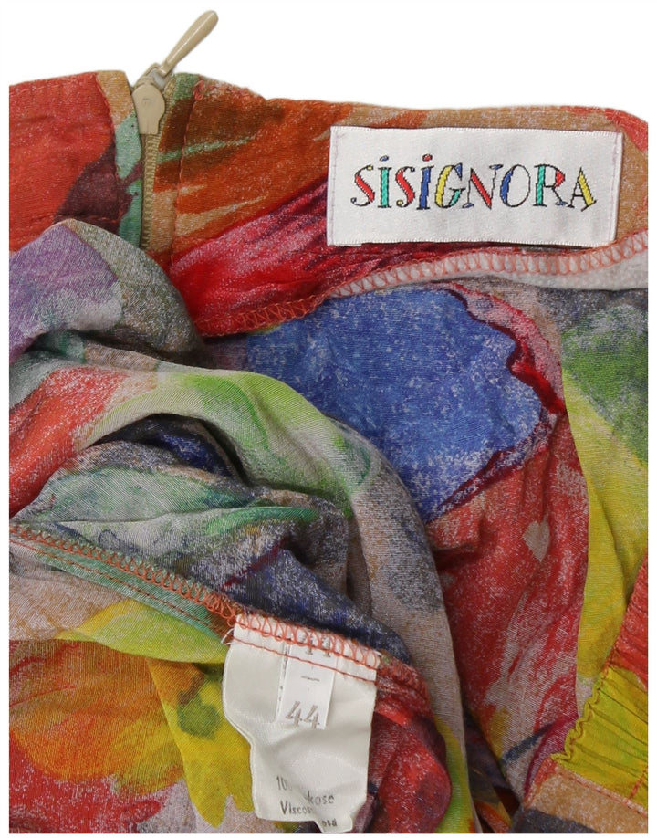 SI SIGNORA Женская юбка-трапеция EU 44 XL W32 L30 Разноцветное сердце